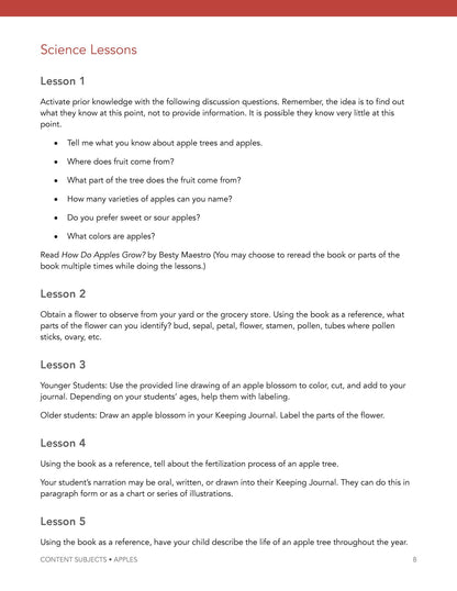 Apples Wonder Studies - Homeschool Better Together