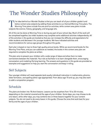 Baseball Wonder Studies - Homeschool Better Together