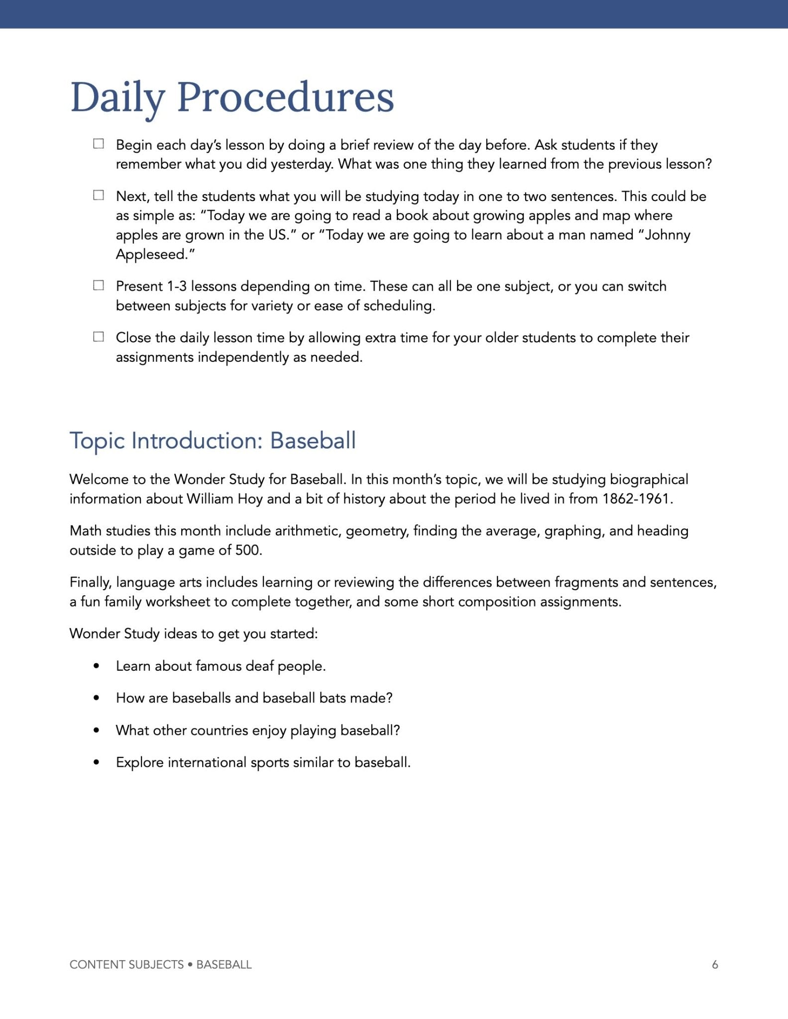 Baseball Wonder Studies - Homeschool Better Together