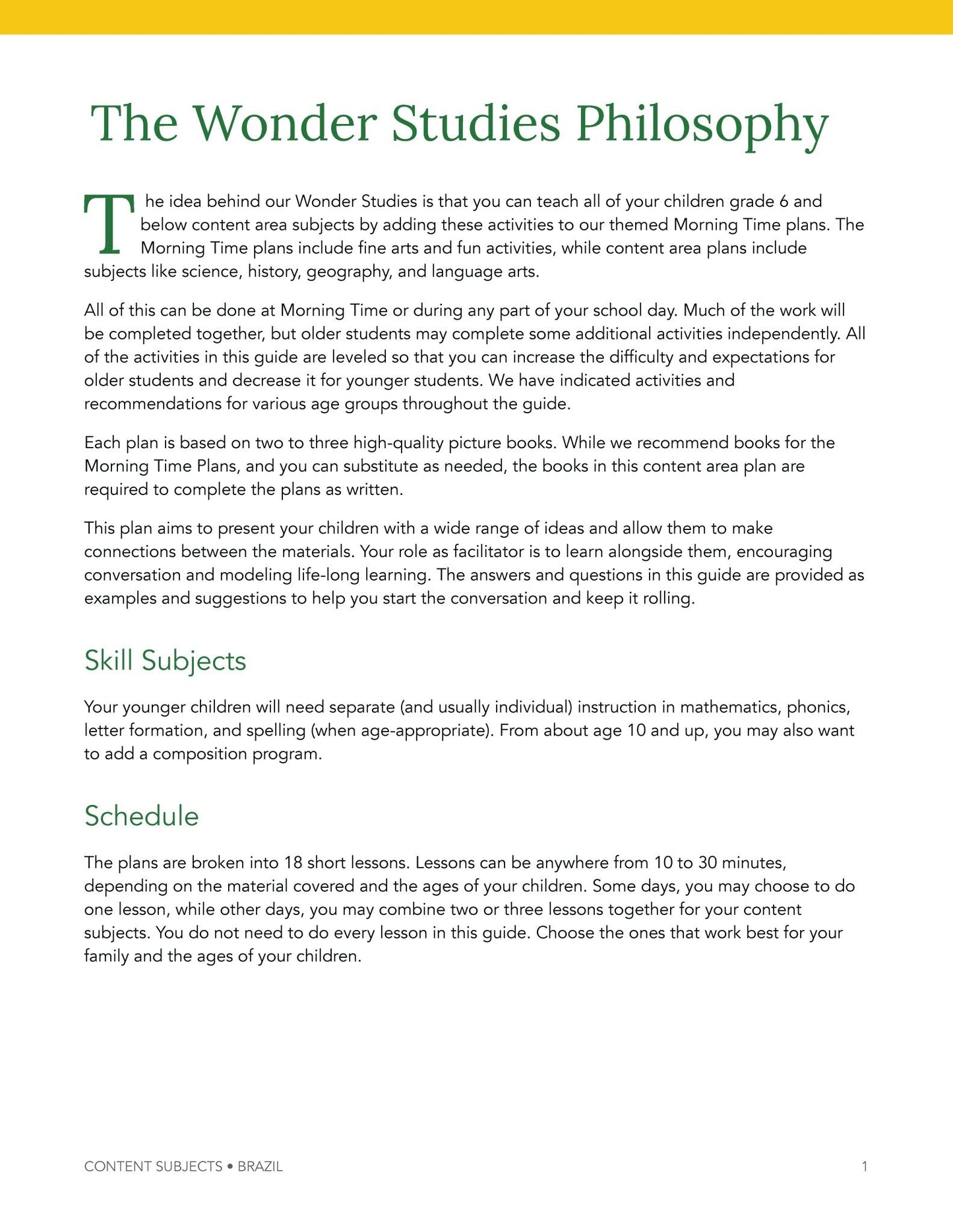 Brazil Wonder Studies - Homeschool Better Together