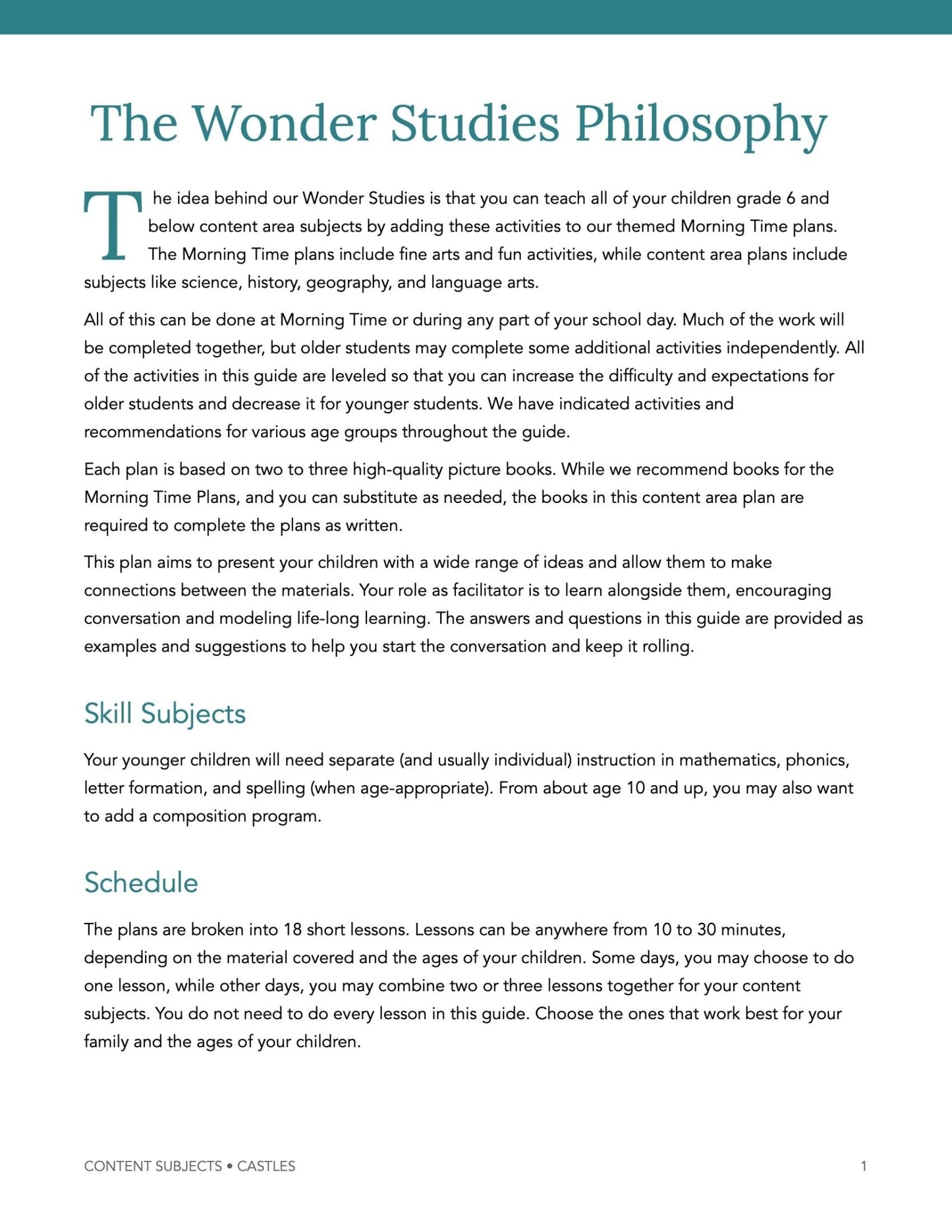 Castles Wonder Studies - Homeschool Better Together