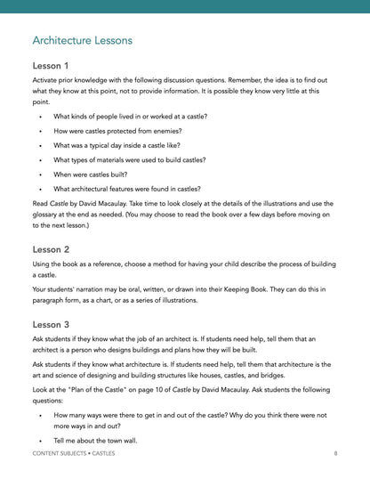 Castles Wonder Studies - Homeschool Better Together