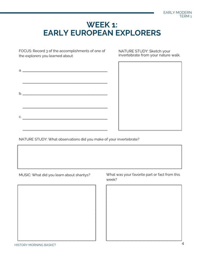 Complete Early Modern Morning Time Plans Bundle - Homeschool Better Together