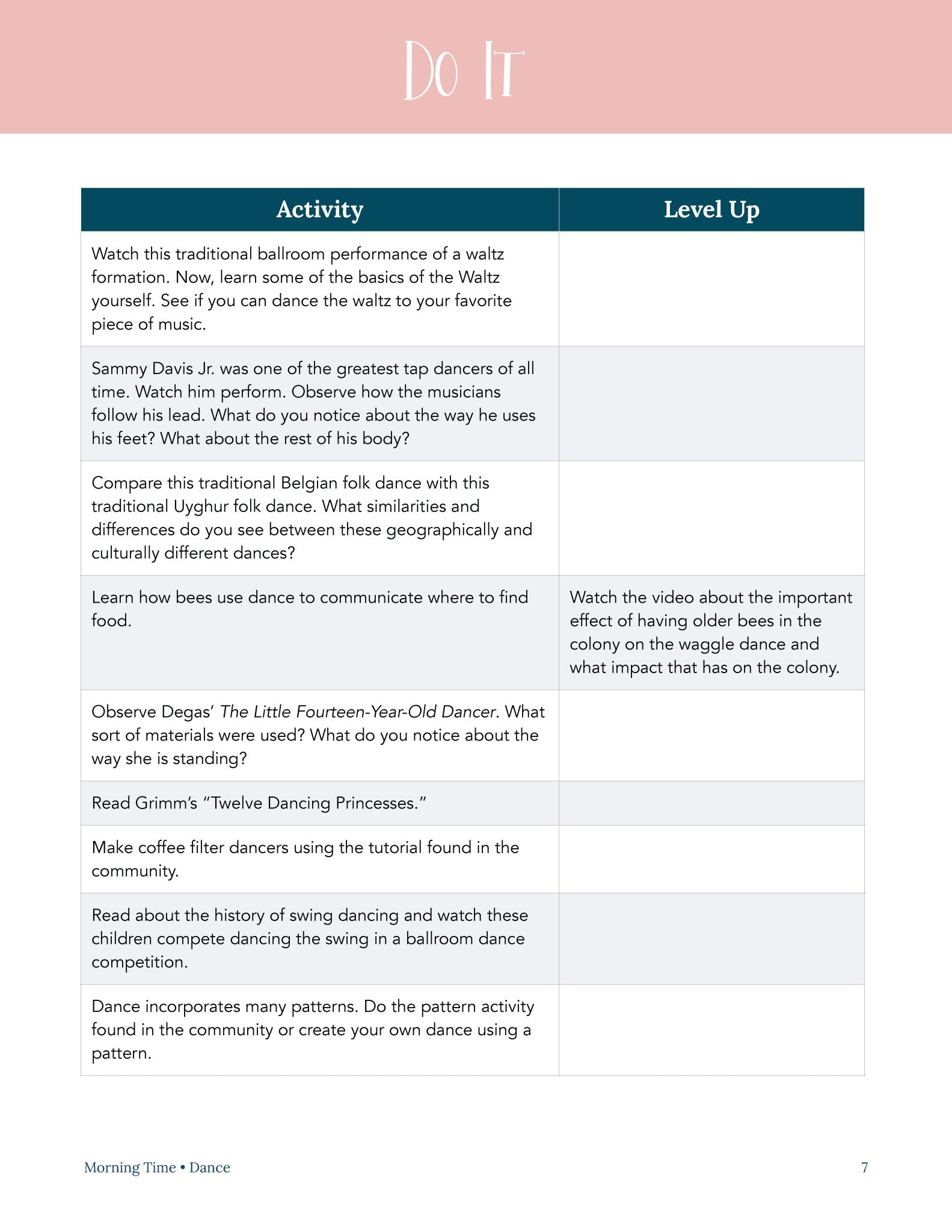 Dance Wonder Studies (FAE) - Homeschool Better Together