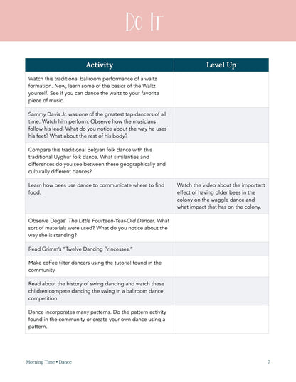 Dance Wonder Studies (FAE) - Homeschool Better Together