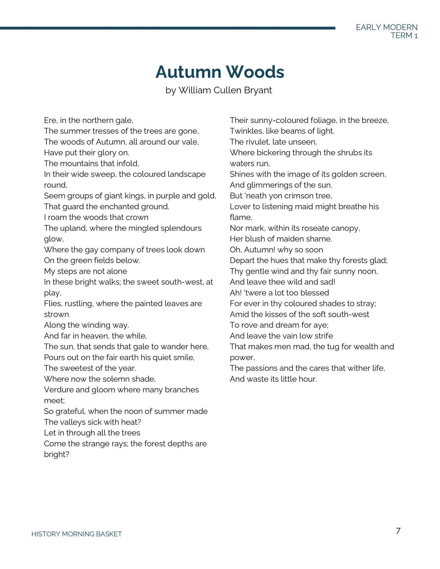 Early Modern Term 1 Companion Notebook - Homeschool Better Together