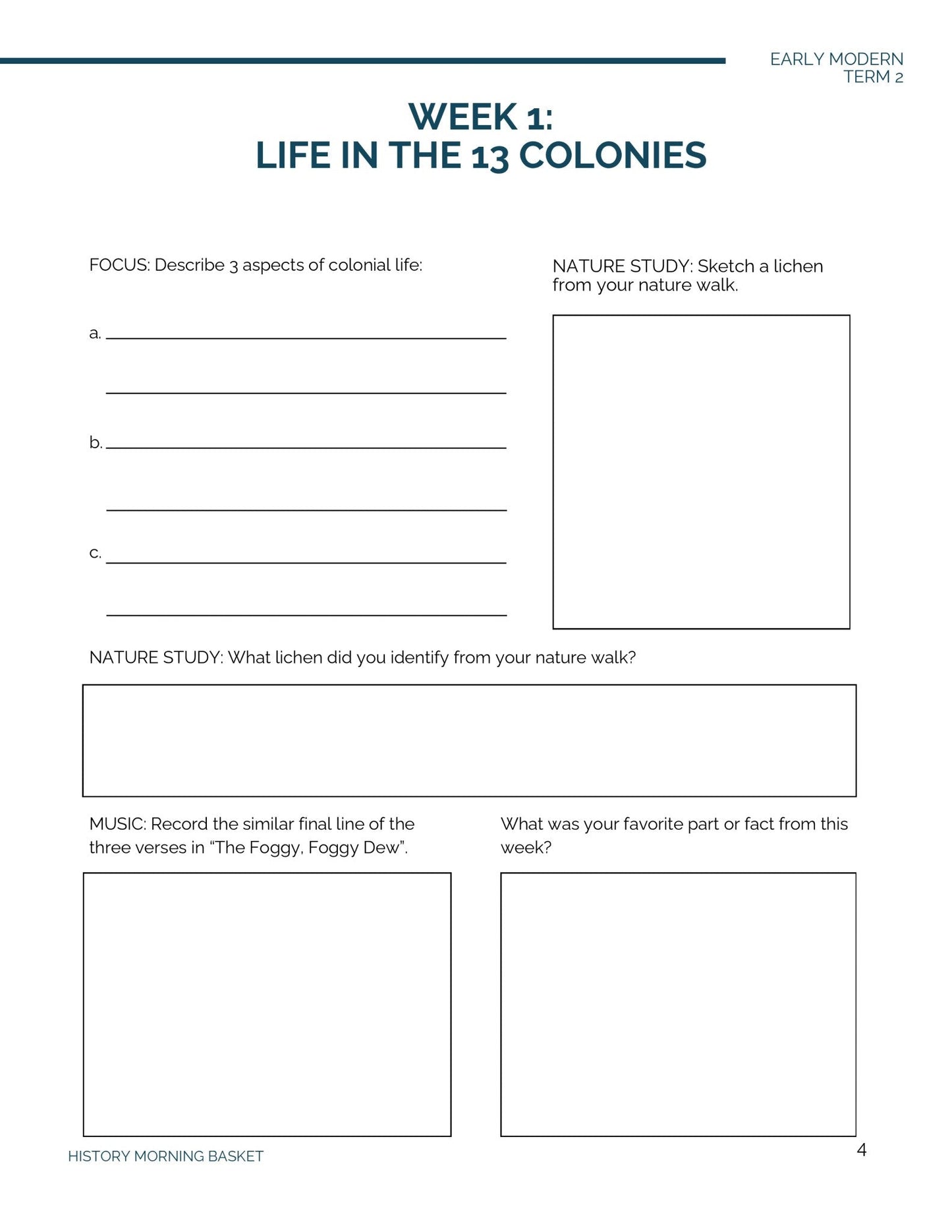 Early Modern Term 2 Companion Notebook - Homeschool Better Together