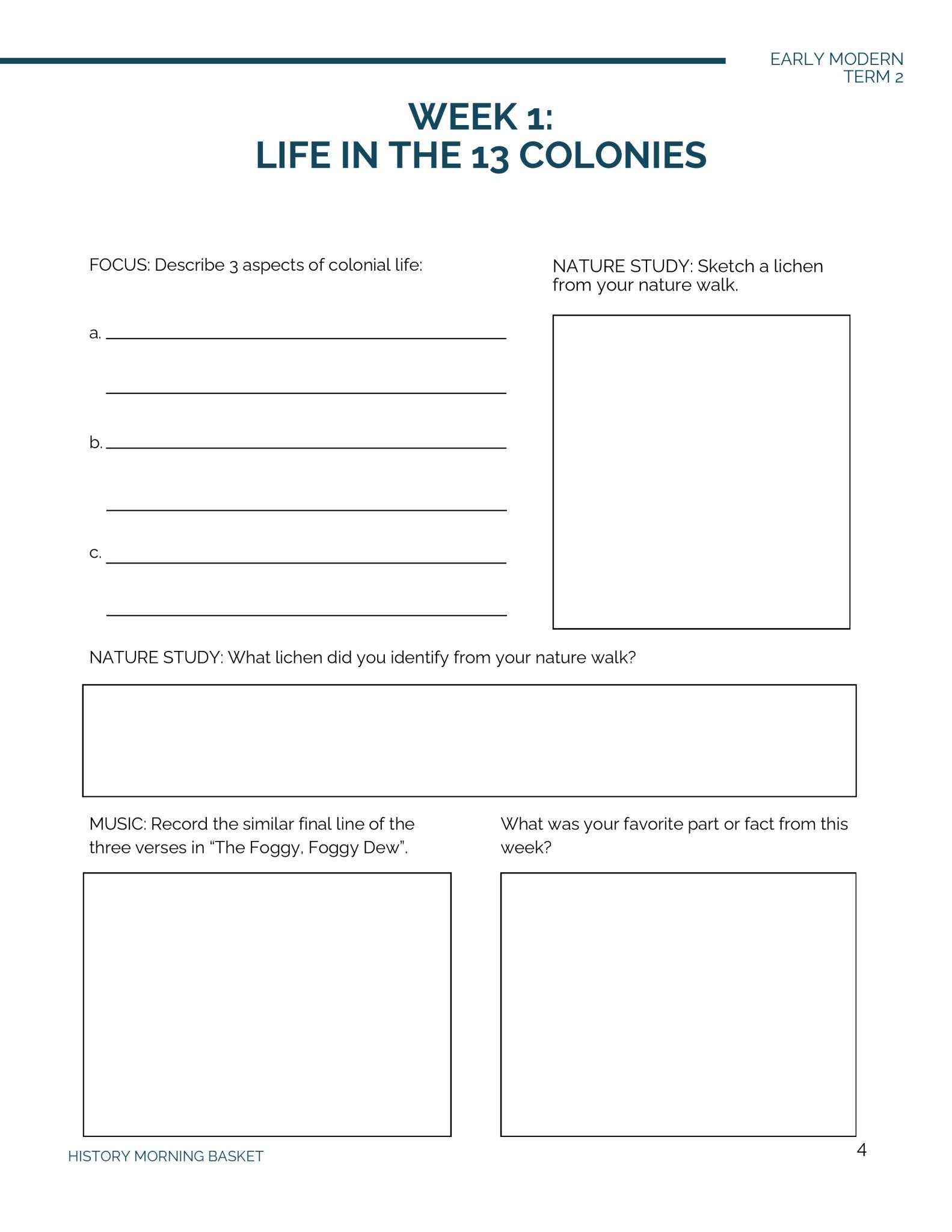 Early Modern Term 2 Companion Notebook - Homeschool Better Together