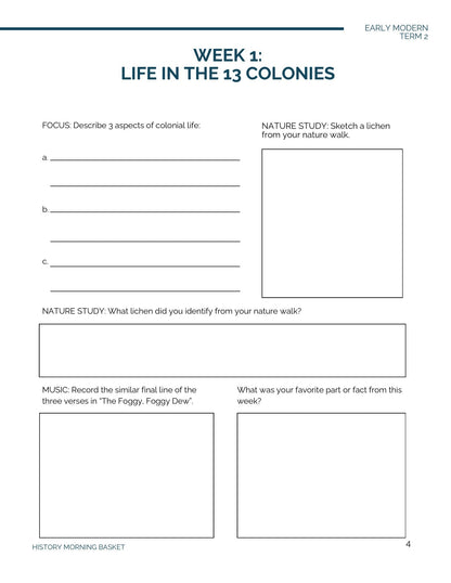 Early Modern Term 2 Companion Notebook - Homeschool Better Together