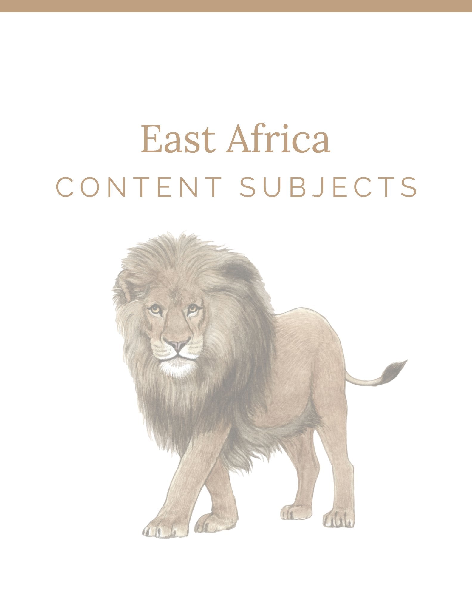 East Africa Wonder Studies - Homeschool Better Together