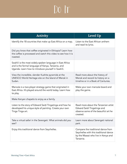 East Africa Wonder Studies - Homeschool Better Together
