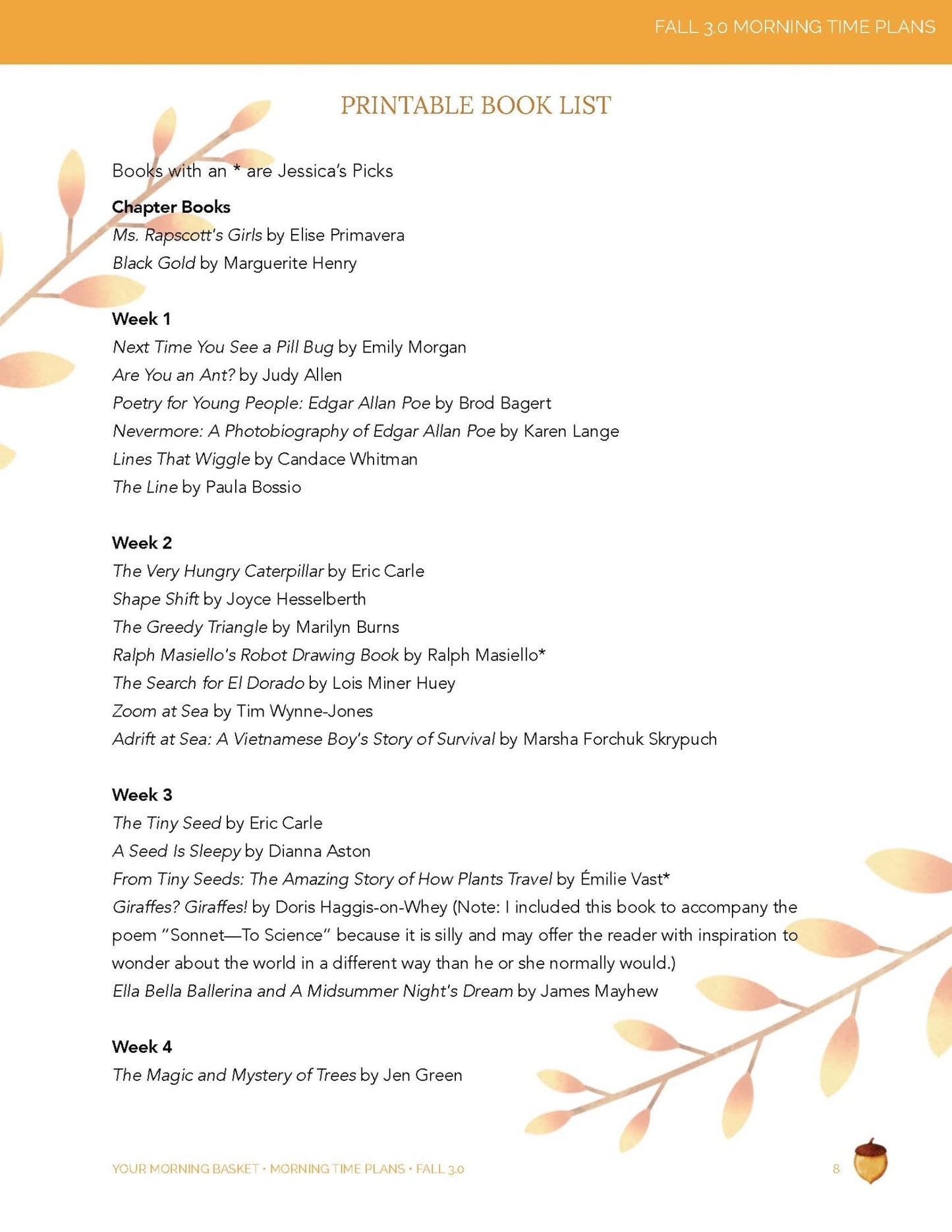 Fall 3.0 Morning Time Plans - Homeschool Better Together