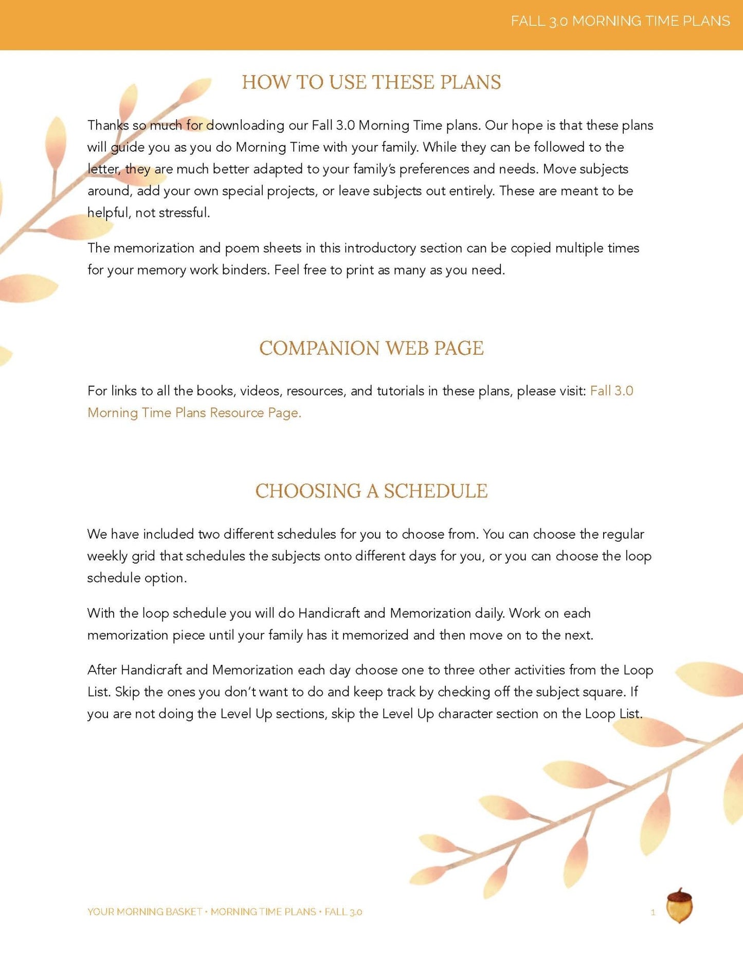 Fall 3.0 Morning Time Plans - Homeschool Better Together
