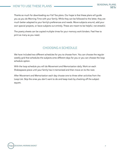 Fall Too Morning Time Plans - Homeschool Better Together