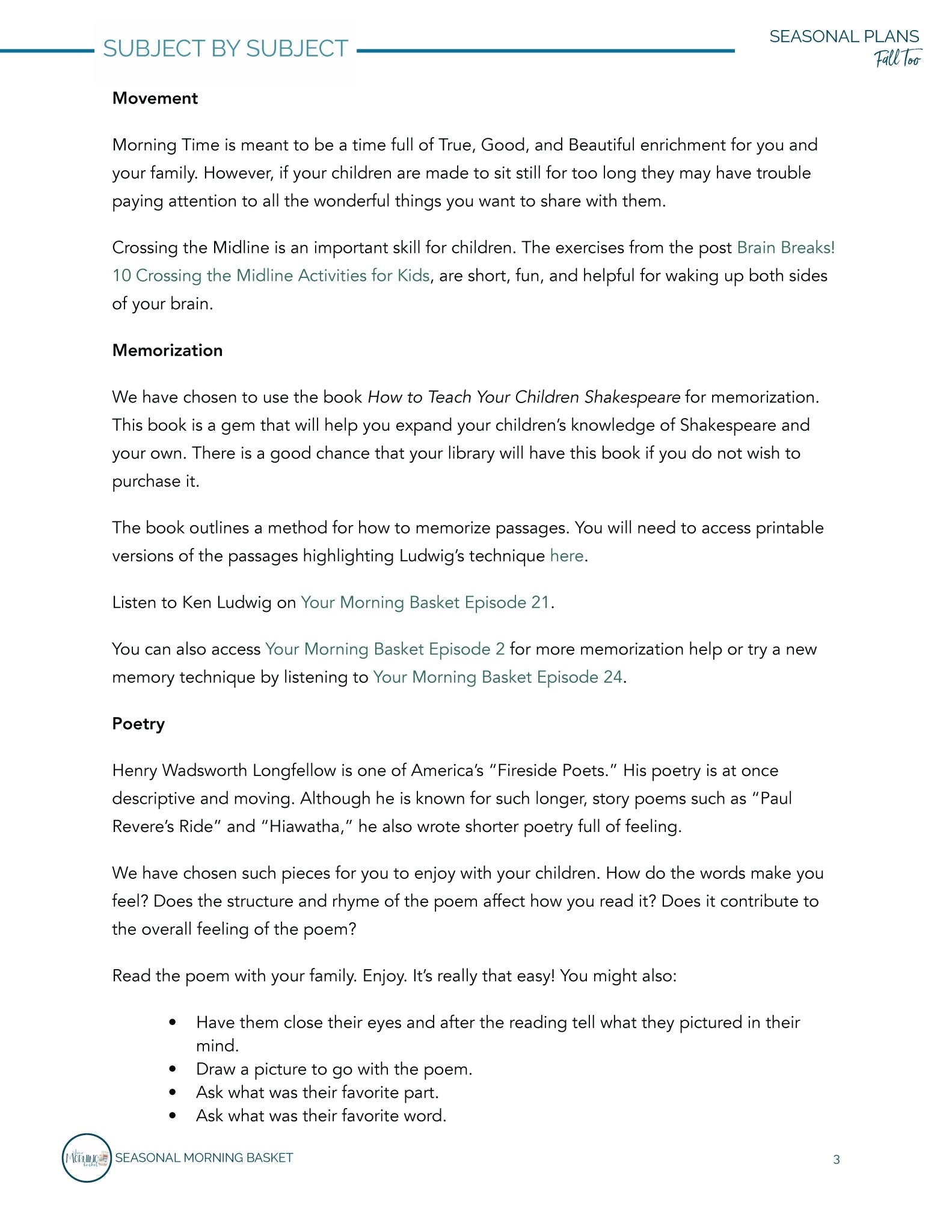 Fall Too Morning Time Plans - Homeschool Better Together