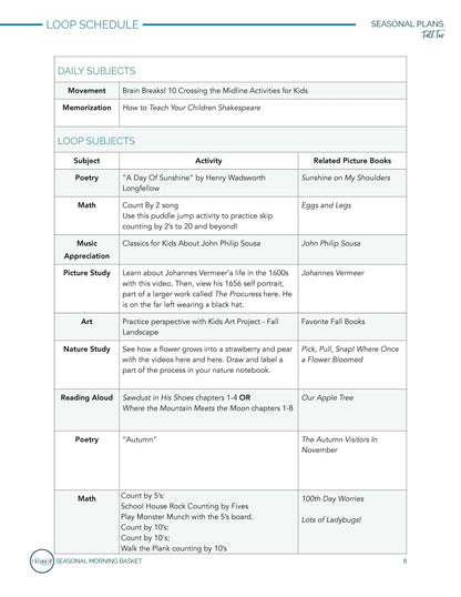 Fall Too Morning Time Plans - Homeschool Better Together