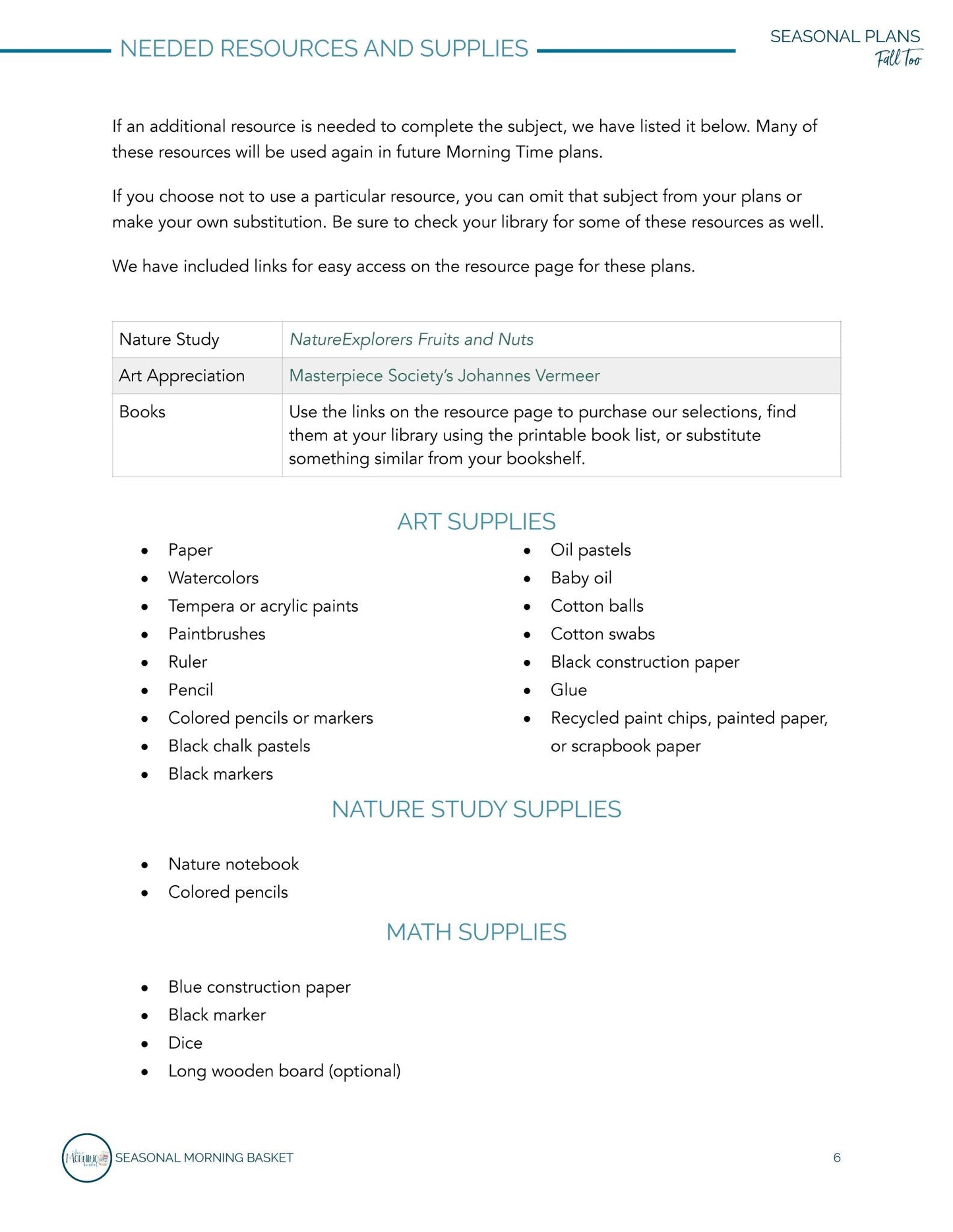 Fall Too Morning Time Plans - Homeschool Better Together