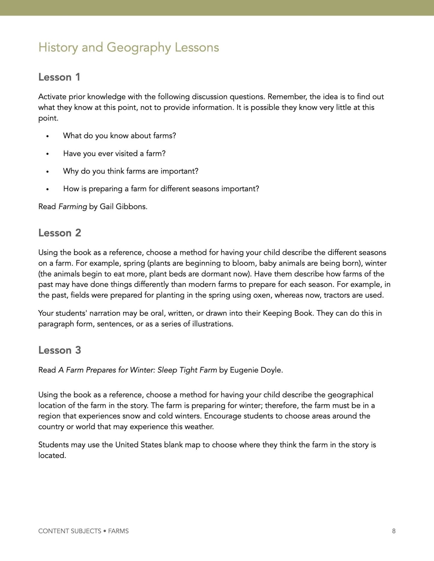 Farms Wonder Studies - Homeschool Better Together