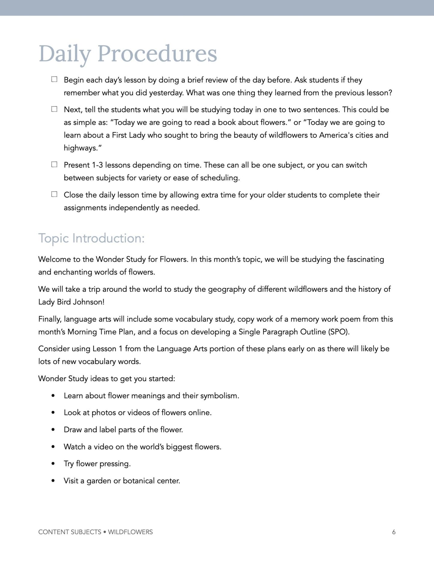 Flowers Wonder Studies - Homeschool Better Together