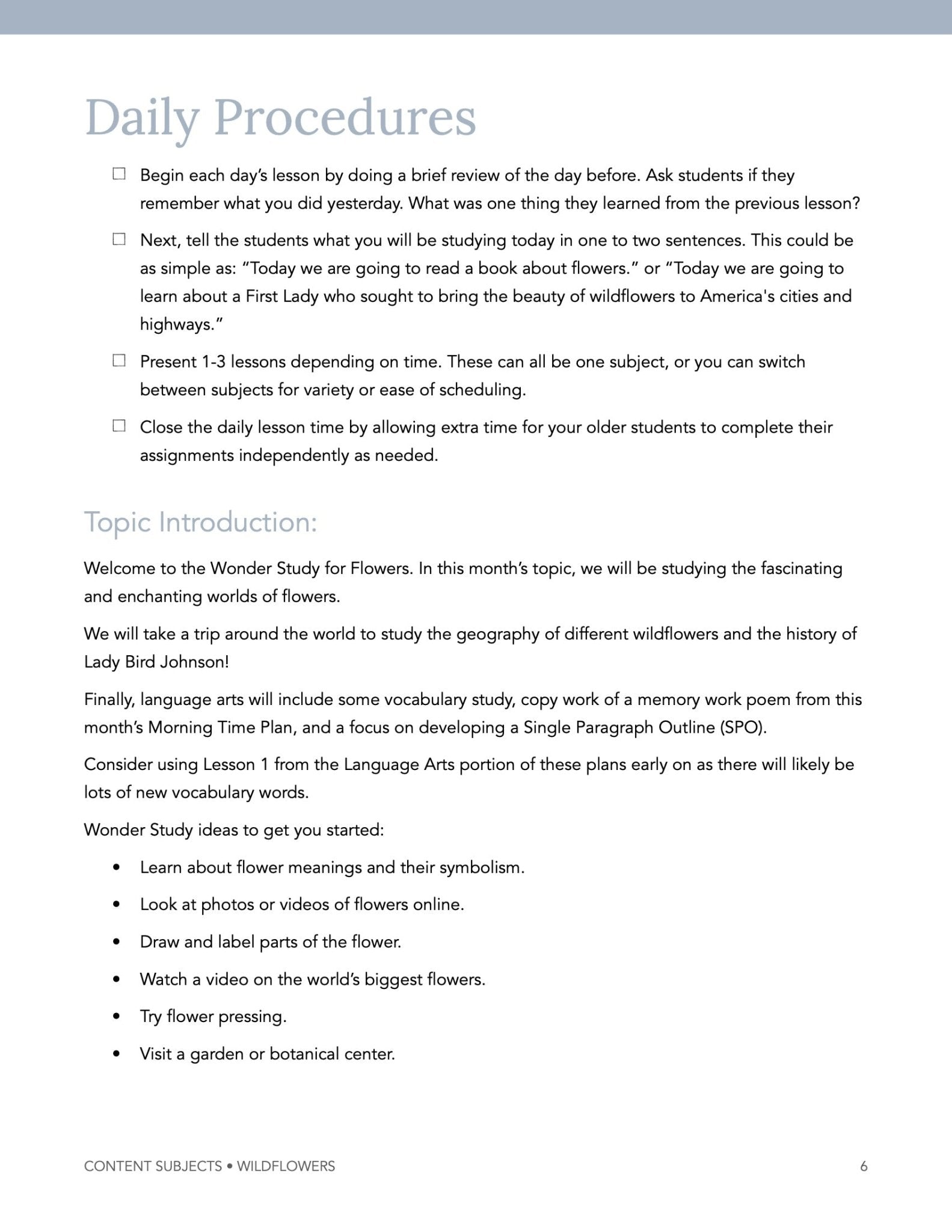 Flowers Wonder Studies - Homeschool Better Together