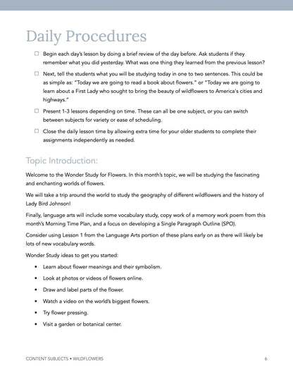 Flowers Wonder Studies - Homeschool Better Together