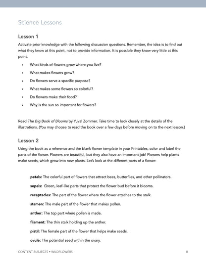 Flowers Wonder Studies - Homeschool Better Together
