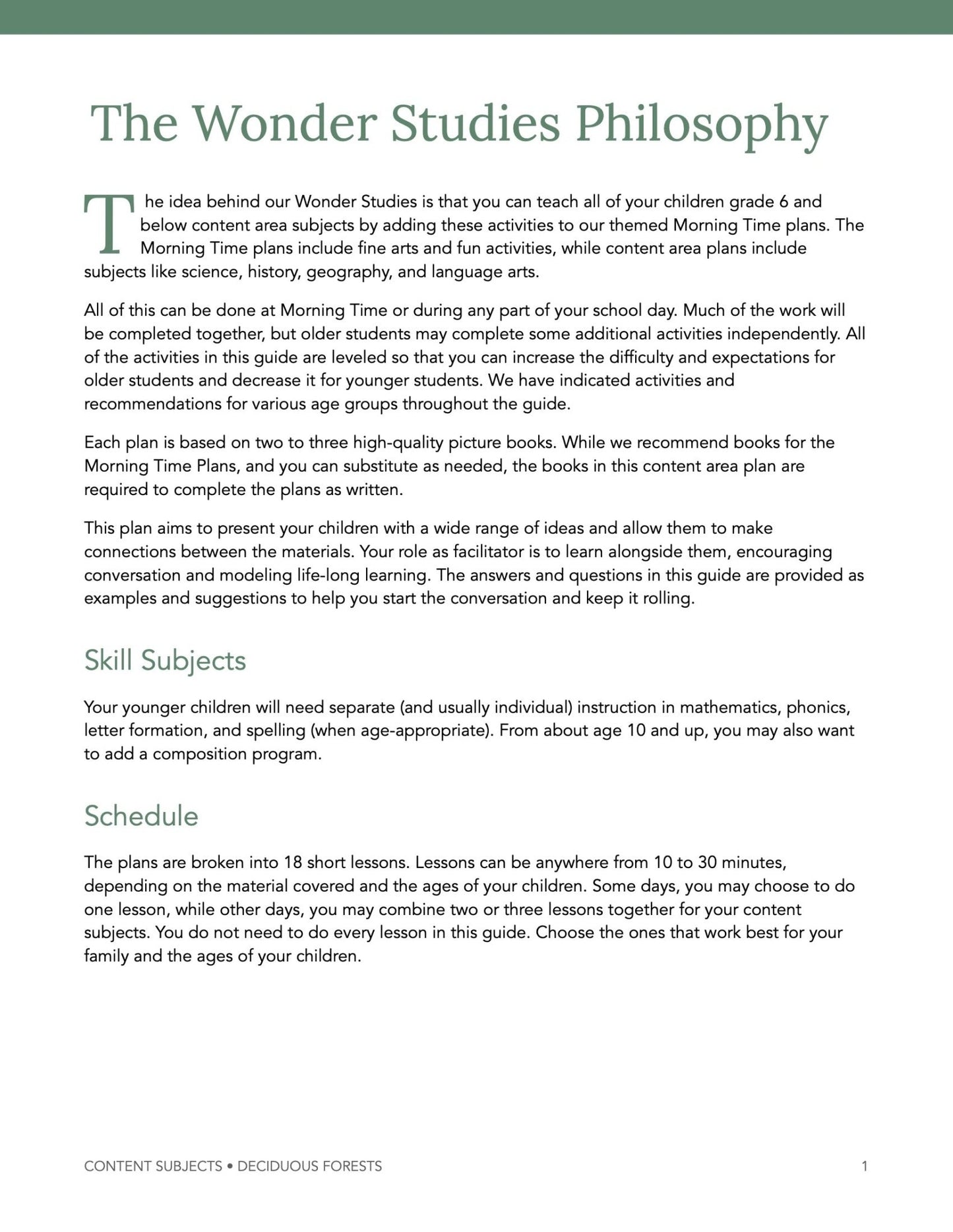 Forest Wonder Studies - Homeschool Better Together