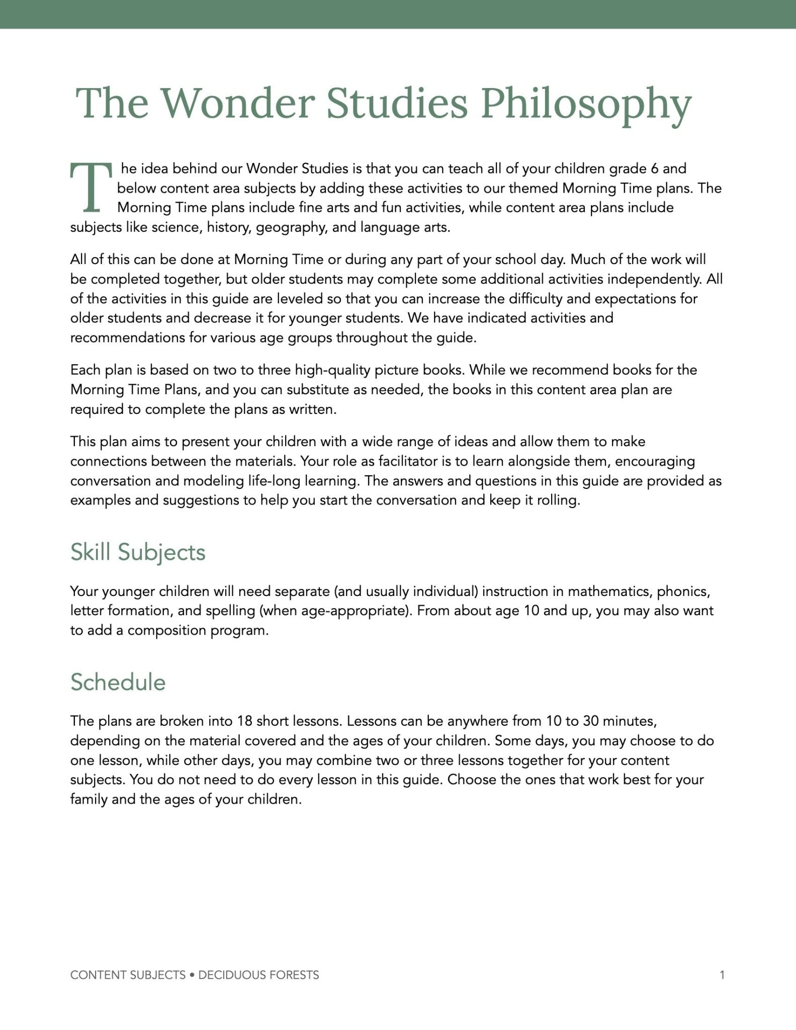 Forest Wonder Studies - Homeschool Better Together