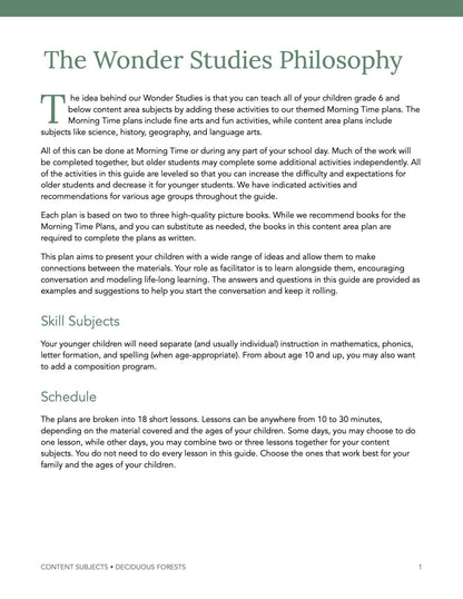 Forest Wonder Studies - Homeschool Better Together