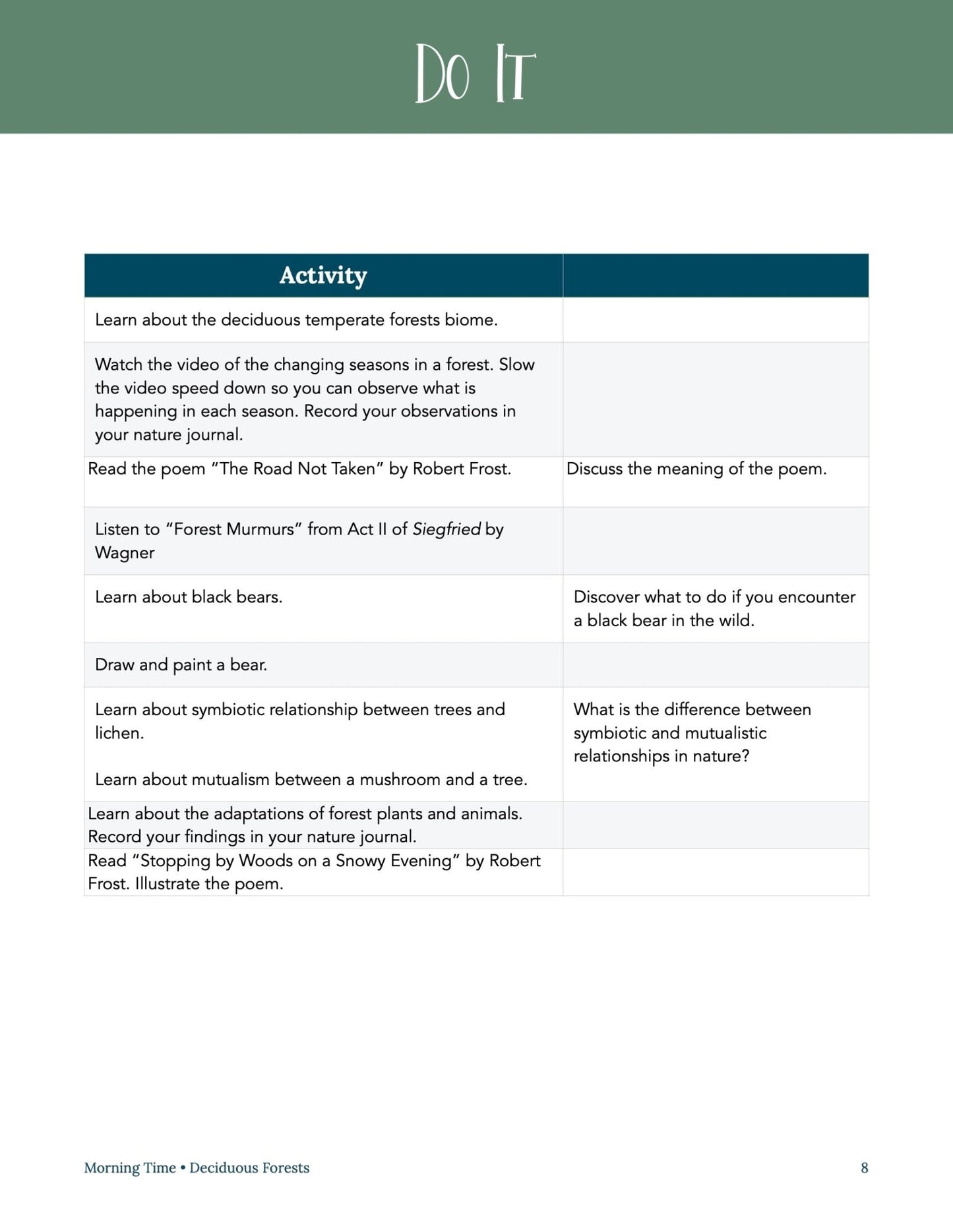 Forest Wonder Studies - Homeschool Better Together