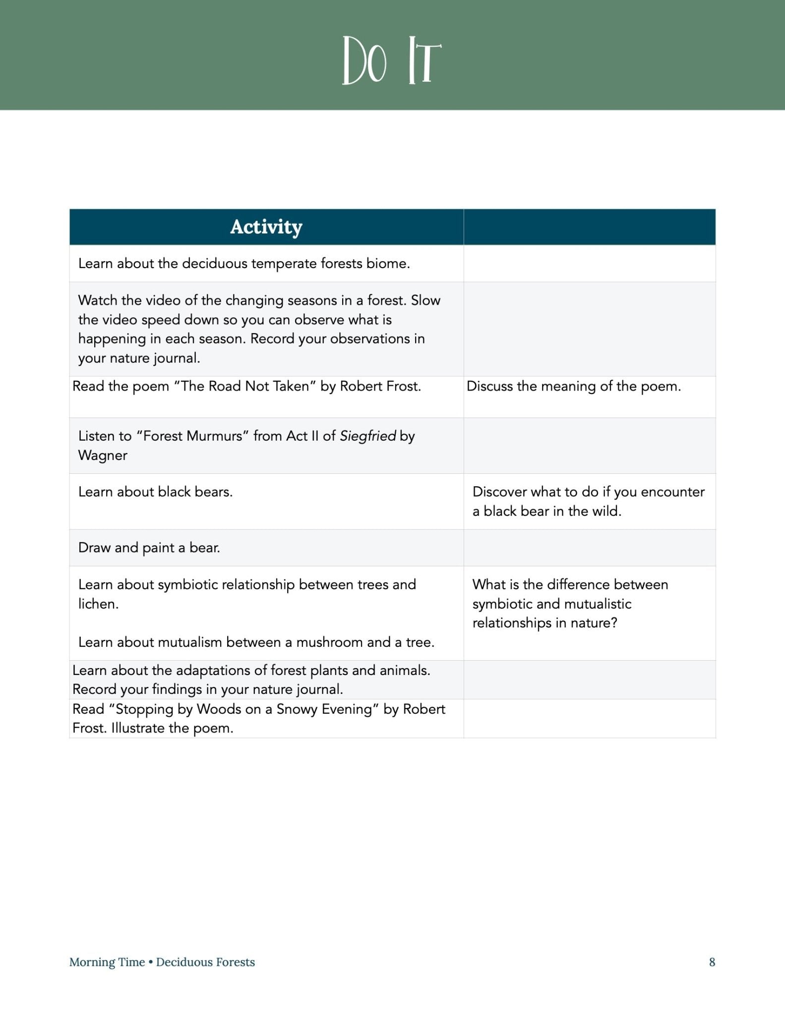 Forest Wonder Studies - Homeschool Better Together