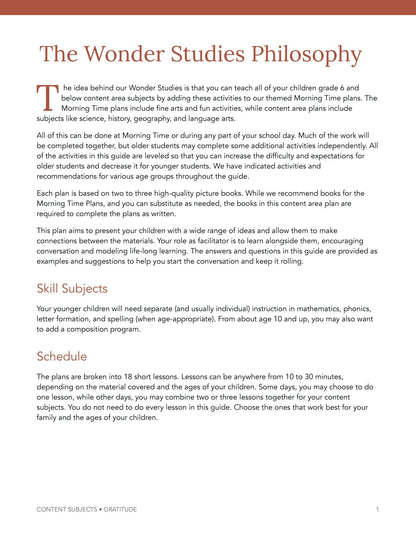 Gratitude Wonder Studies - Homeschool Better Together