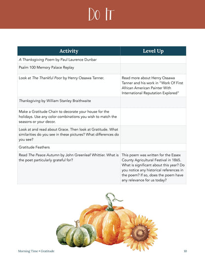 Gratitude Wonder Studies - Homeschool Better Together