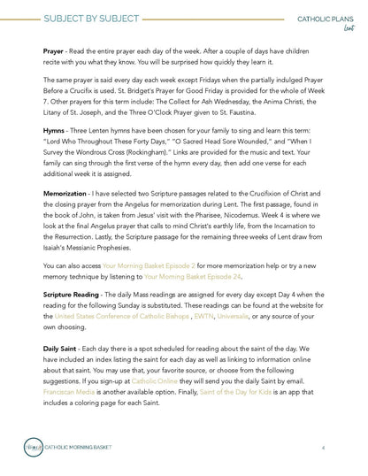 Lent Morning Time Plans - Homeschool Better Together