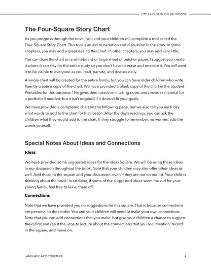 Little House in the Big Woods Language Arts Together - Homeschool Better Together