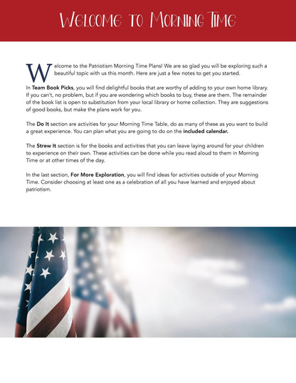 Patriotism Wonder Studies (FAE) - Homeschool Better Together