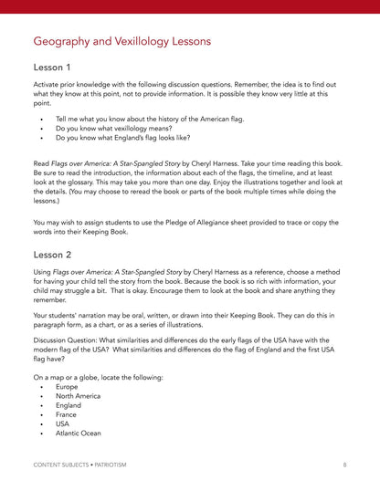 Patriotism Wonder Studies (FAE) - Homeschool Better Together