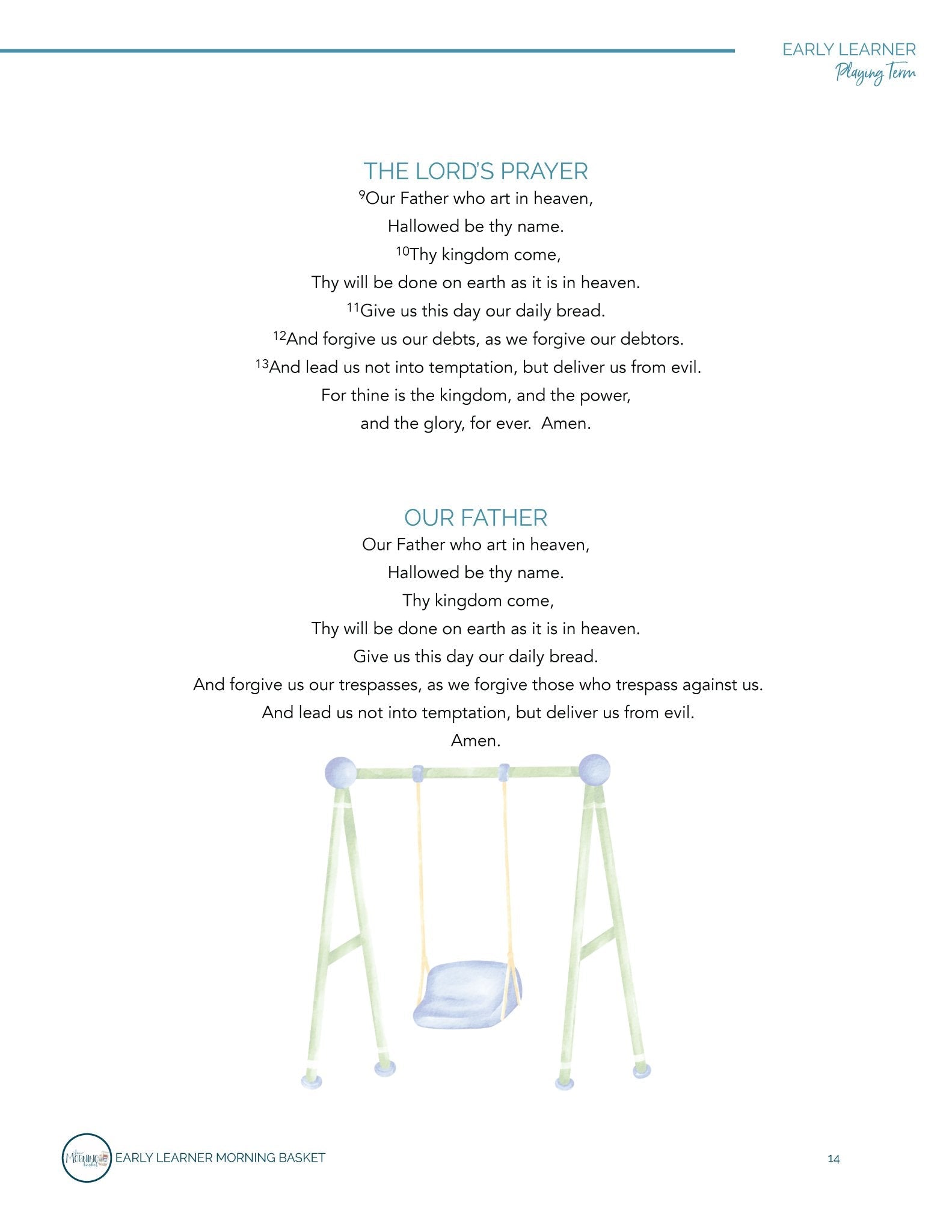 Playing Term: Early Learner Morning Time Plans - Homeschool Better Together
