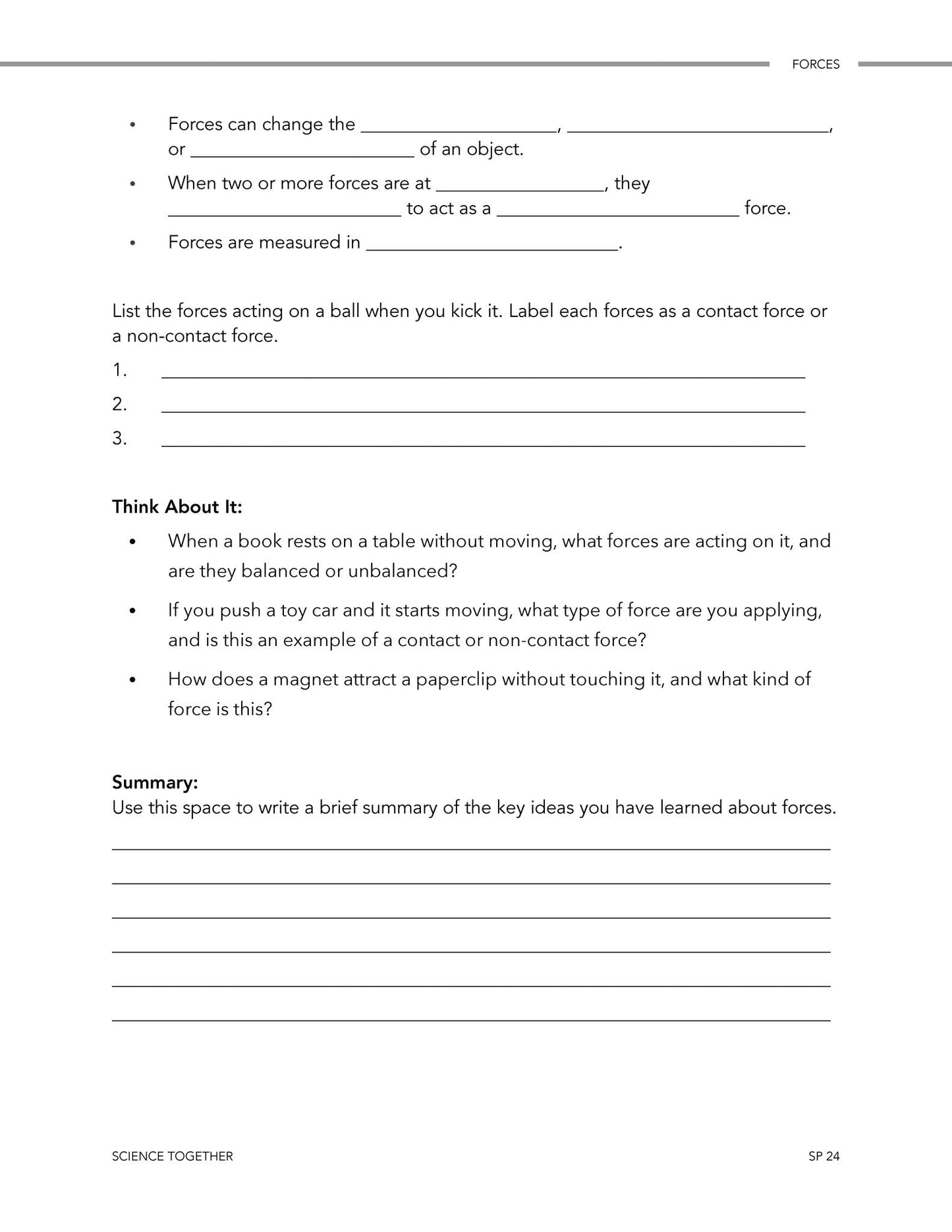 Science Together: Forces (FAE) - Homeschool Better Together