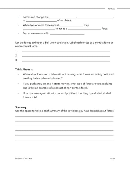 Science Together: Forces (FAE) - Homeschool Better Together