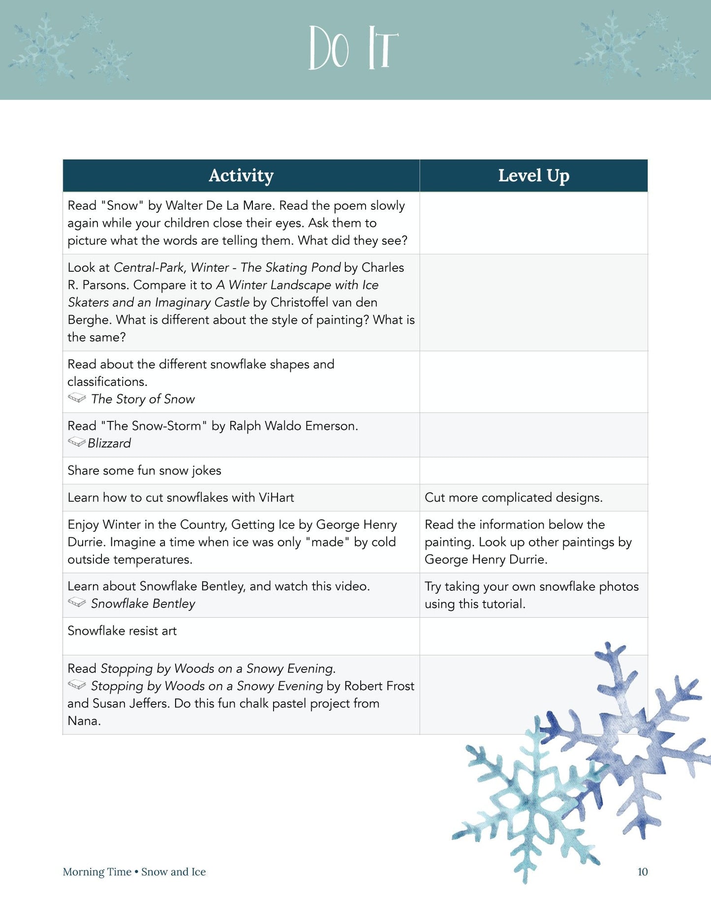 Snow and Ice Wonder Studies - Homeschool Better Together