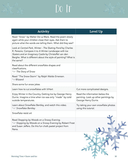 Snow and Ice Wonder Studies - Homeschool Better Together