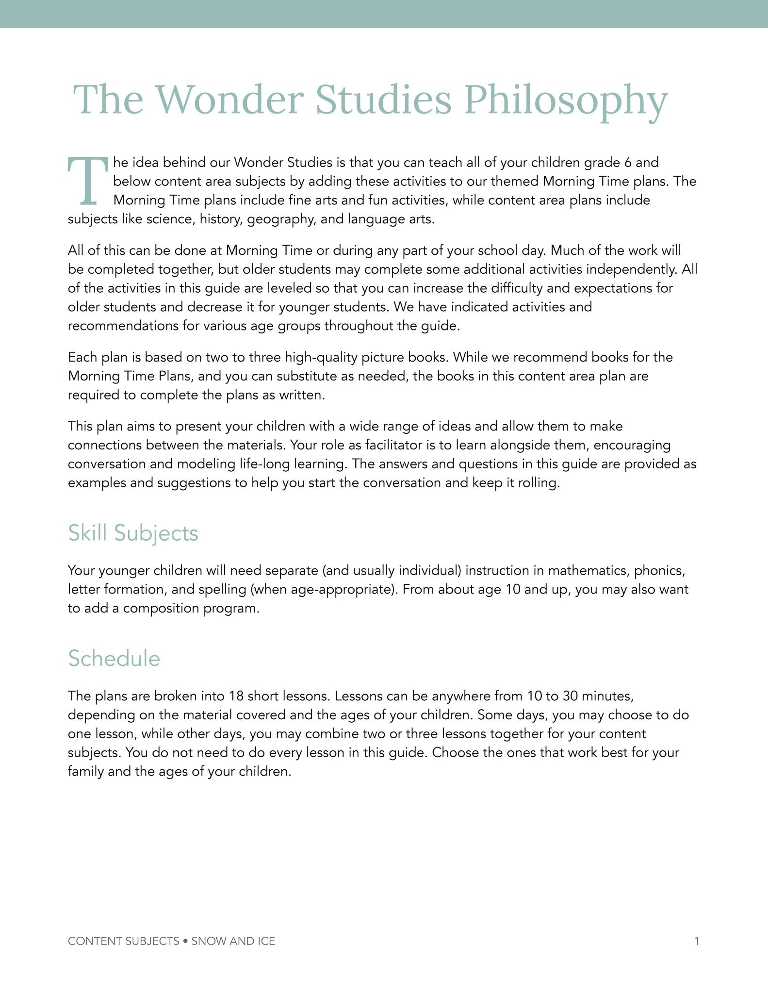 Snow and Ice Wonder Studies - Homeschool Better Together