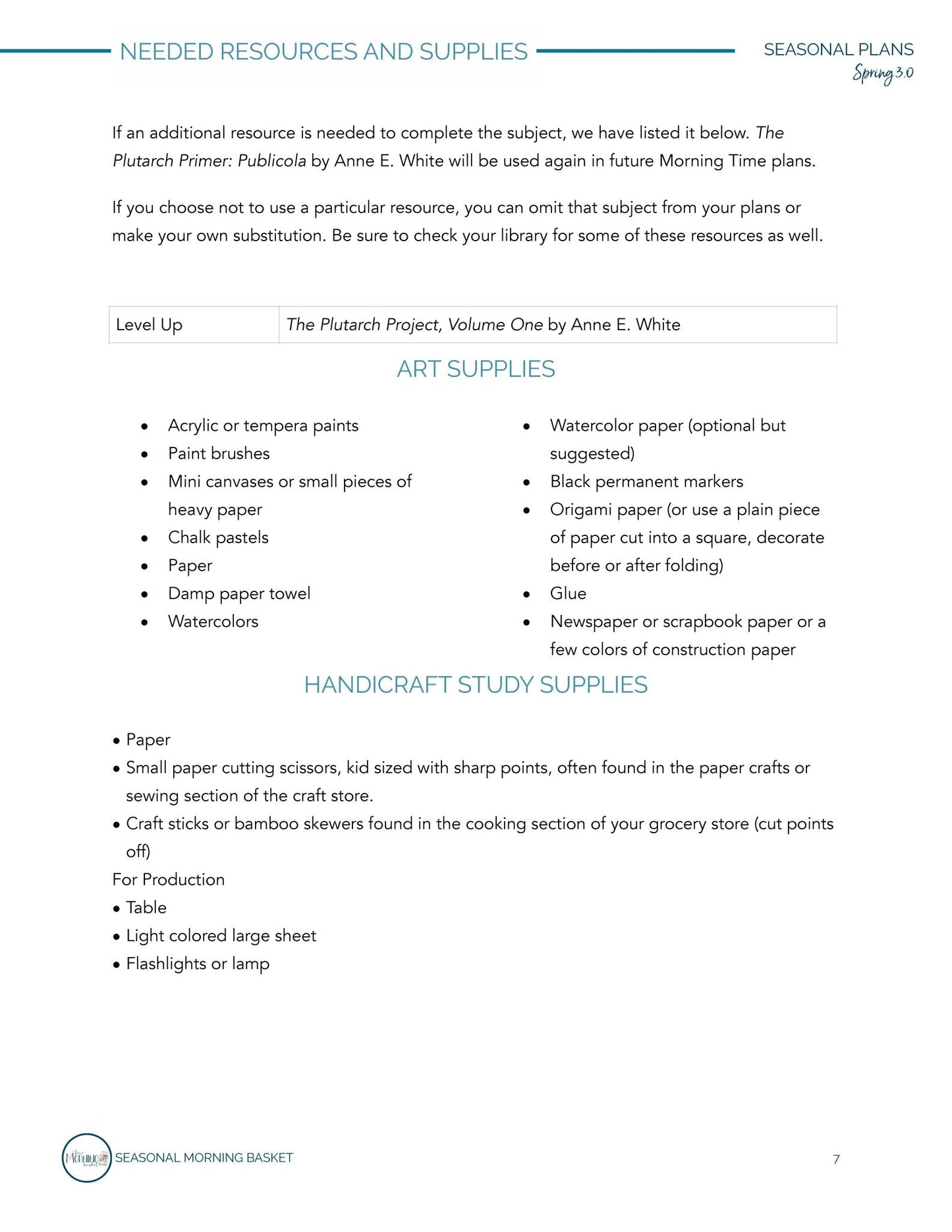 Spring 3.0 Morning Time Plans - Homeschool Better Together