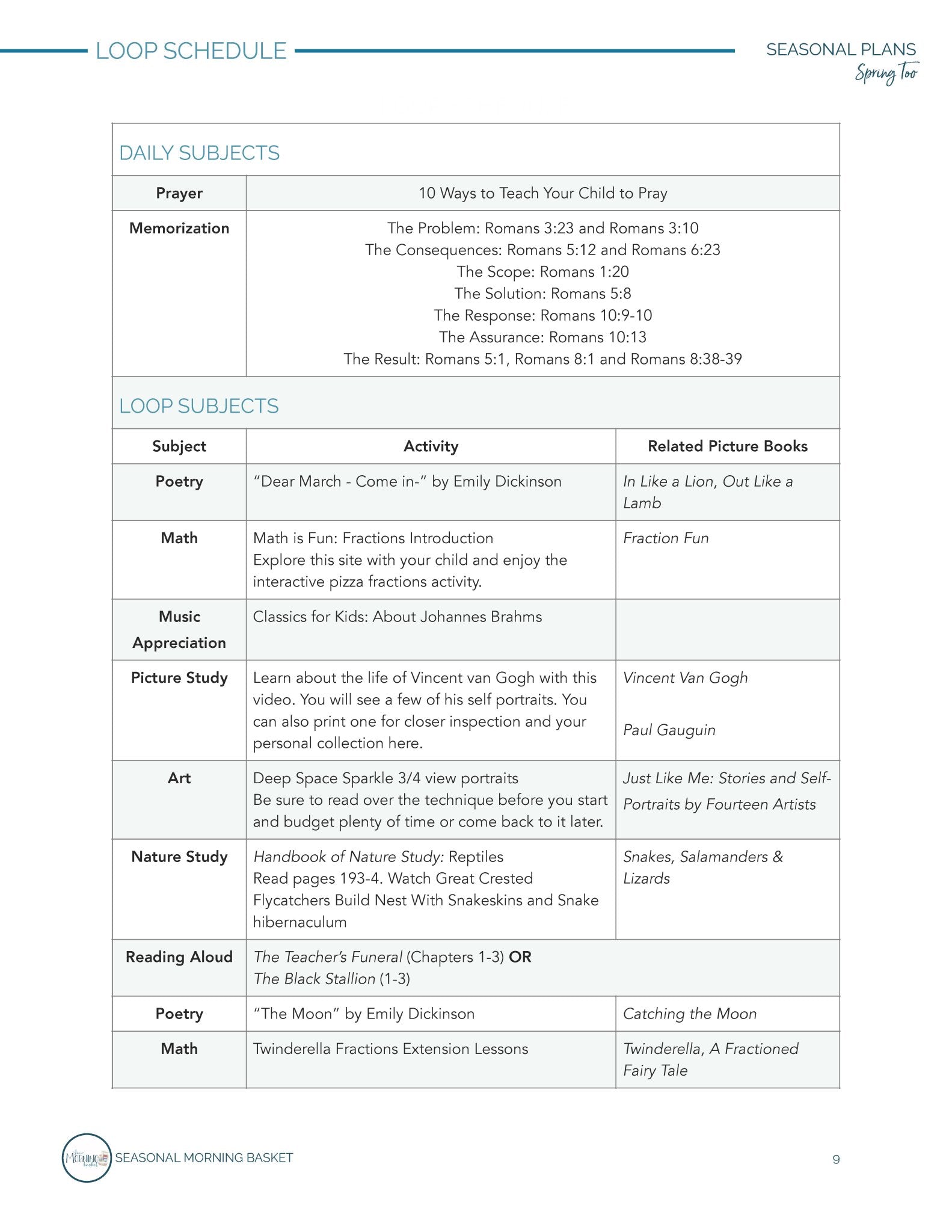 Spring Too Morning Time Plans - Homeschool Better Together