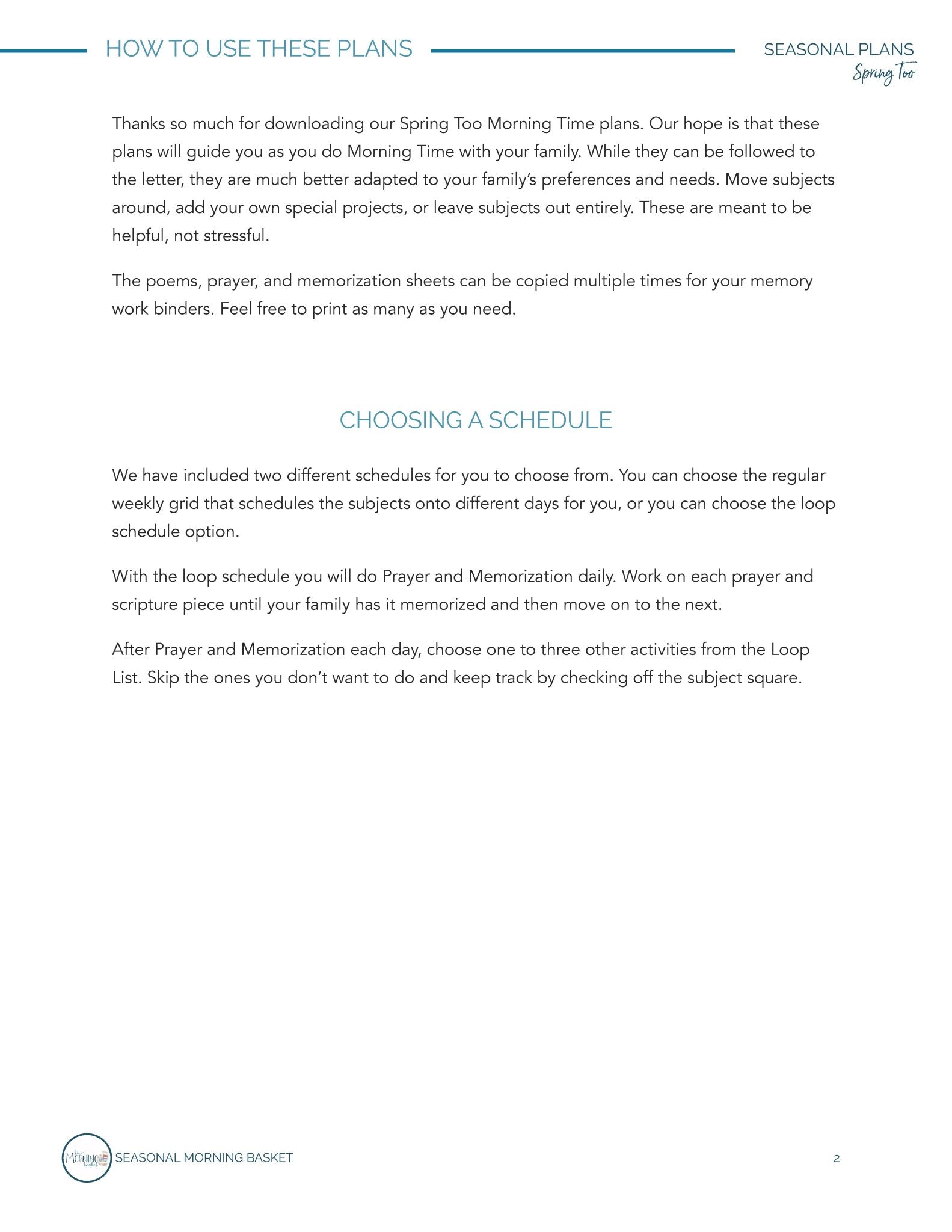 Spring Too Morning Time Plans - Homeschool Better Together