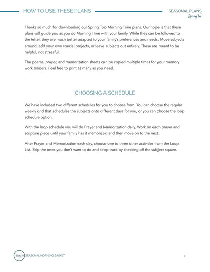Spring Too Morning Time Plans - Homeschool Better Together