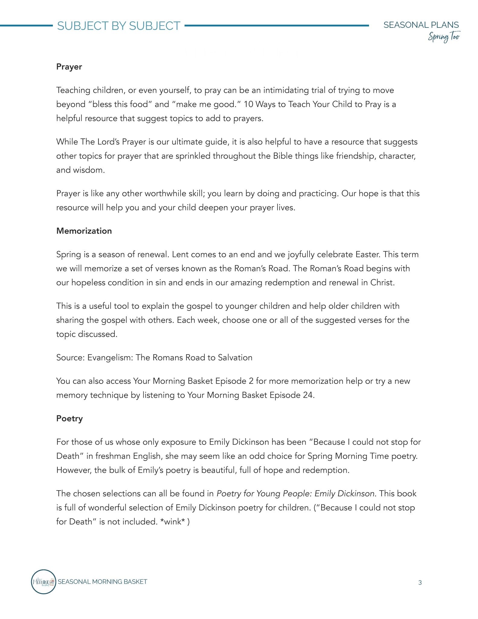 Spring Too Morning Time Plans - Homeschool Better Together