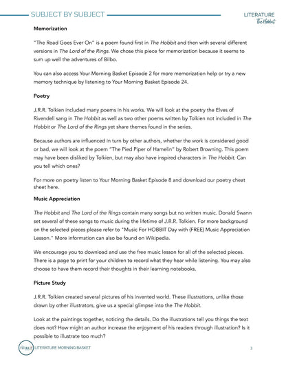 The Hobbit Morning Time Plans - Homeschool Better Together