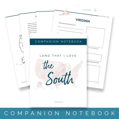 The South - Land That I Love Companion Notebooks - Homeschool Better Together
